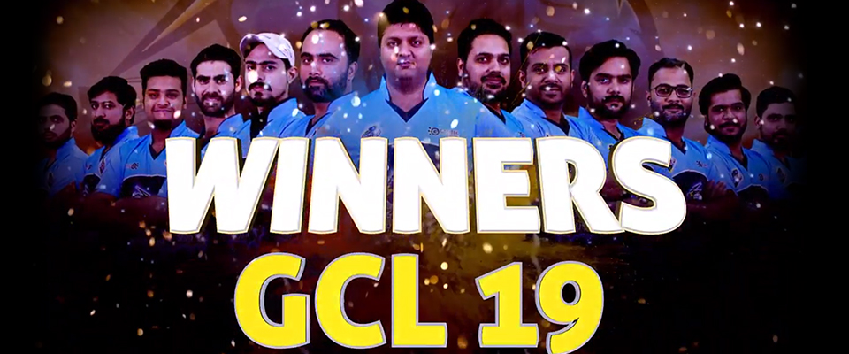 The winners and champions of Gaditek Cricket League 2019 (GCL19) Team Fighting Thunders